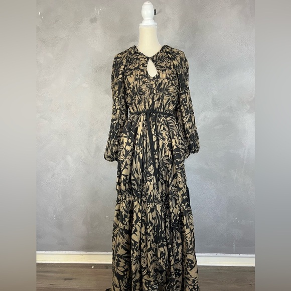 JONATHAN SIMKHAI -Tiff Multimedia Chiffon Dress - Picture 7 of 8